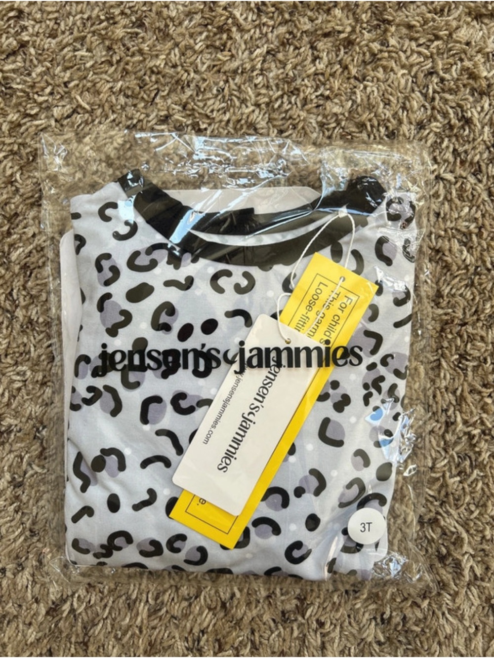 Jensen’s Jammies snow leopard bamboo pajama set